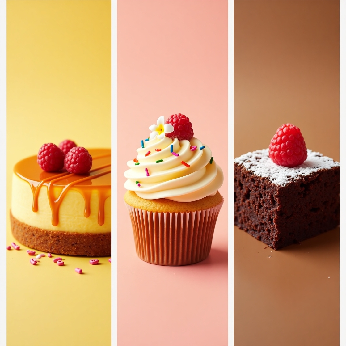 Triptyque de desserts