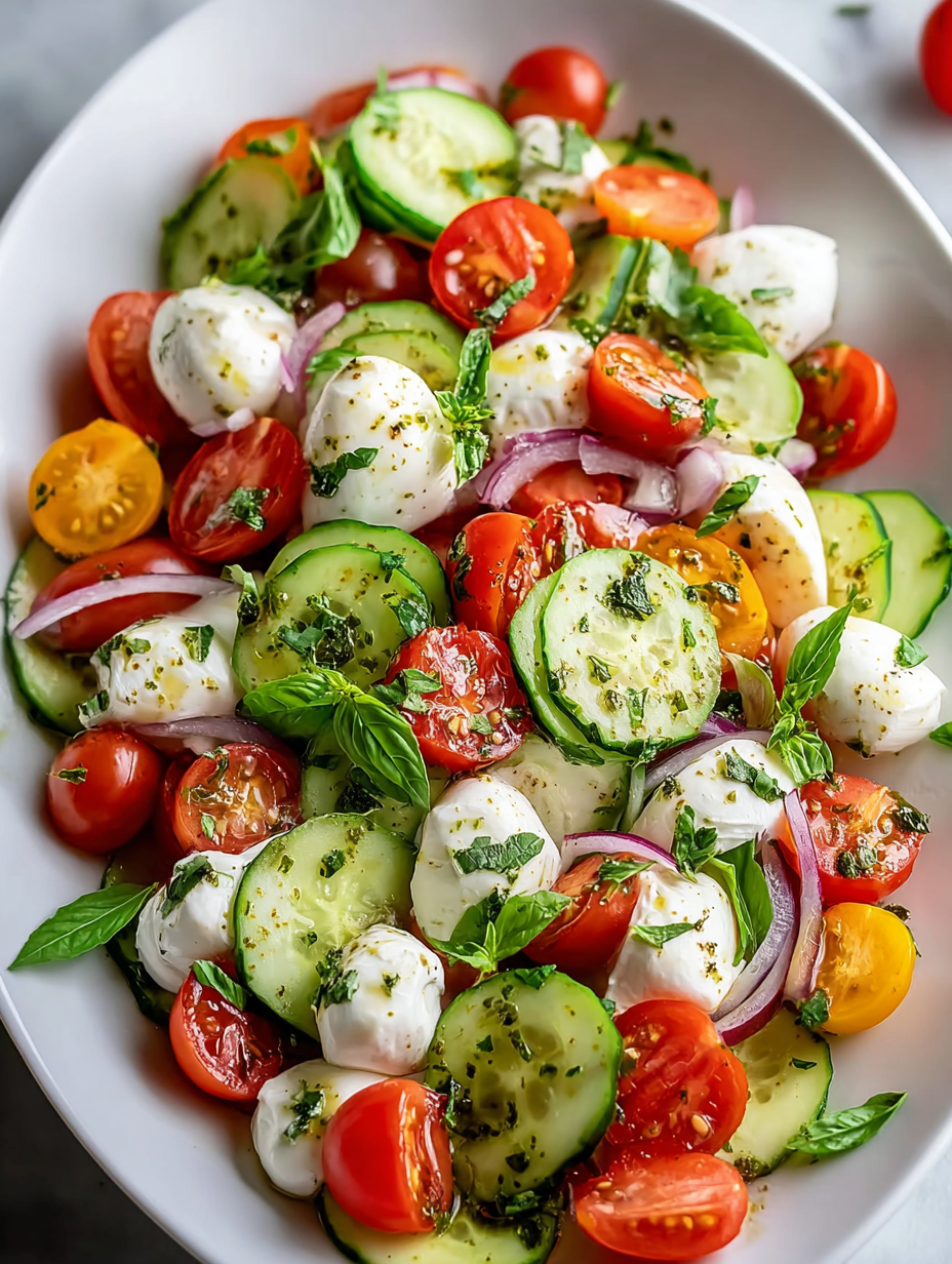 Cucumber Caprese Salad