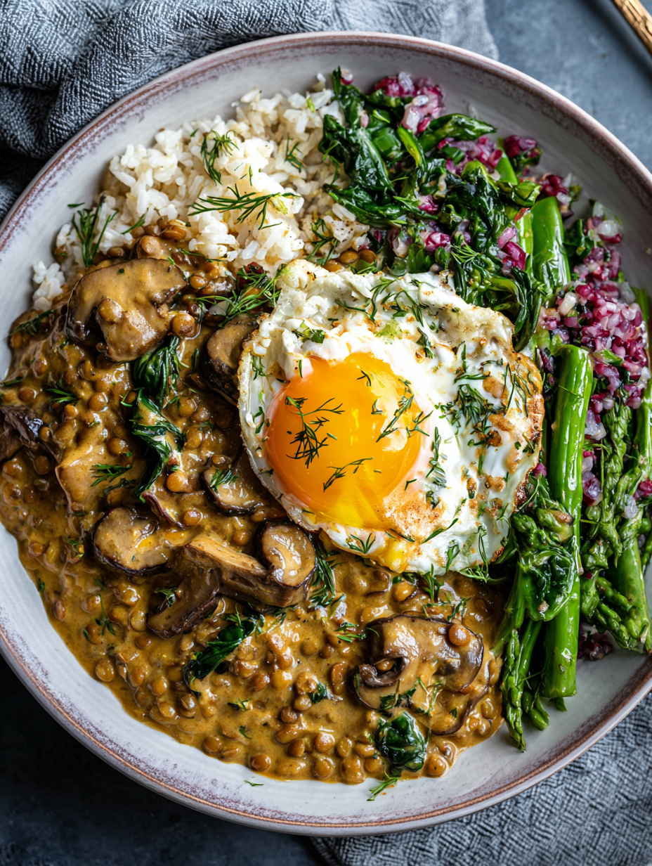 Creamy Lentil Stroganoff