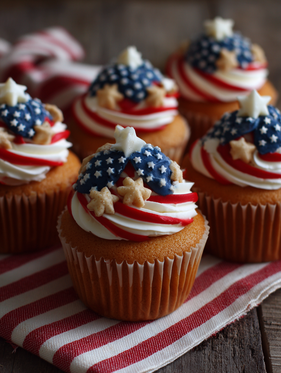 American Flag Cupcakes