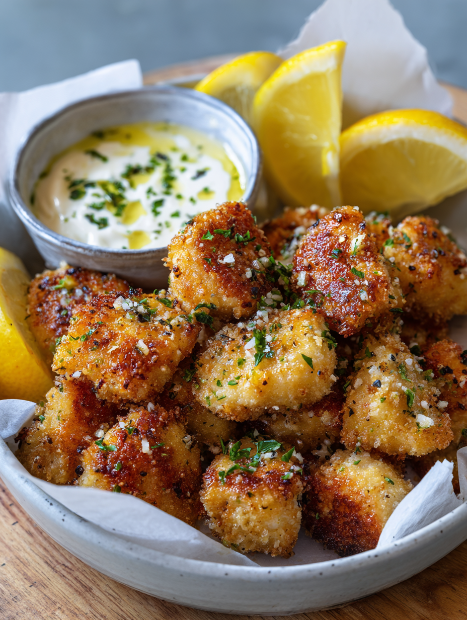 Lemon Garlic Chicken Bites