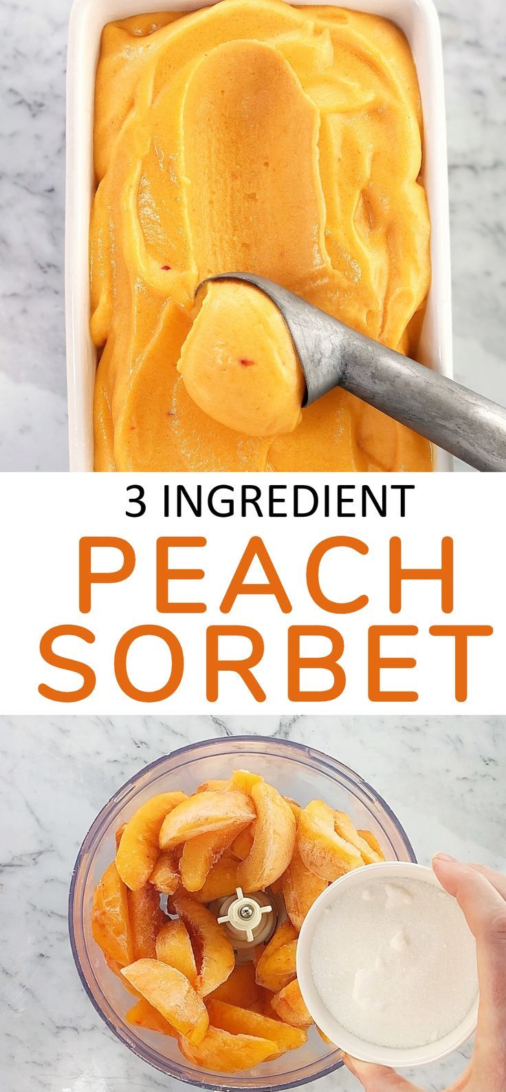 The Best Peach Sorbet Without Ice Cream Maker